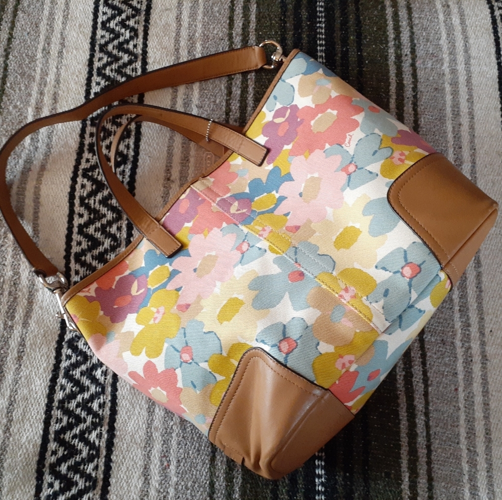 Coach floral purse